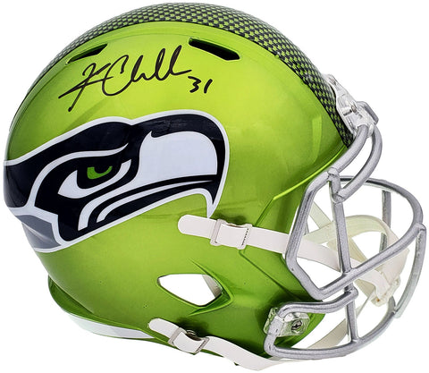 KAM CHANCELLOR AUTOGRAPHED SEAHAWKS FLASH GREEN FULL SIZE HELMET MCS 197181