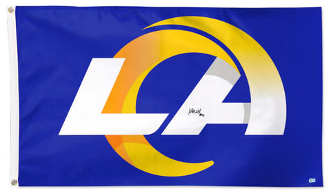 Kyren Williams Autographed Los Angeles Rams Primary Logo 3' x 5' Flag Beckett