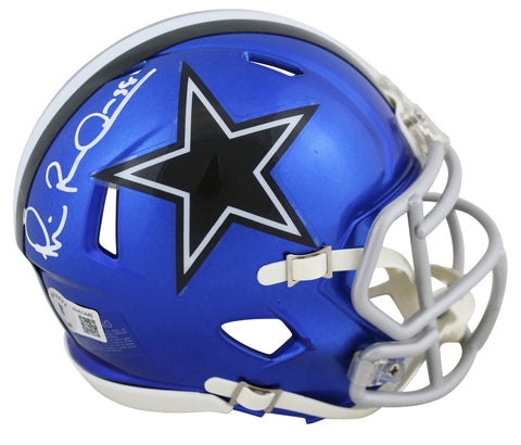 Cowboys Michael Irvin Authentic Signed Flash Speed Mini Helmet BAS Witnessed