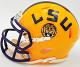 ODELL BECKHAM JR. AUTOGRAPHED LSU YELLOW MINI HELMET BECKETT WITNESS 235087