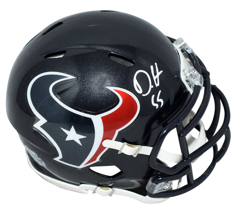 DANIELLE HUNTER AUTOGRAPHED HOUSTON TEXANS SPEED MINI HELMET BECKETT