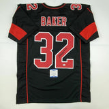 Autographed/Signed BUDDA BAKER Arizona Black Color Rush Jersey Beckett BAS COA