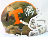 Peyton Manning Autographed Tennessee Volunteers Camo Mini Helmet - Fanatics Auth