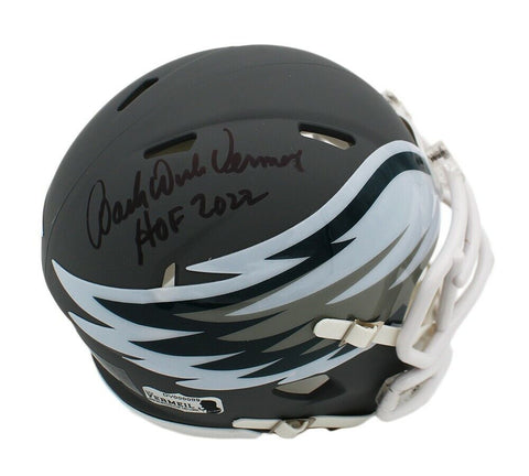 Dick Vermeil Signed Philadelphia Eagles Speed AMP NFL Mini Helmet - HOF 22