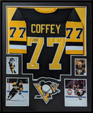 FRAMED PITTSBURGH PENGUINS PAUL COFFEY AUTOGRAPHED SIGNED JERSEY JSA COA