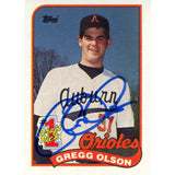 Gregg Olson Autographed 1989 #1 Draft Pick 161 Slab Trading Card Beckett 48042