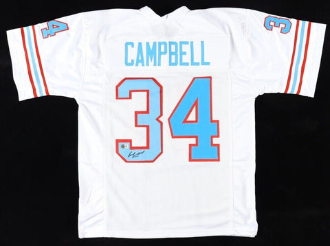 Earl Campbell Signed Houston Oilers Jersey / 5xPro Bowl RB (Beckett) 1979 MVP