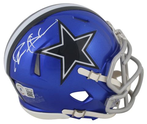 Cowboys Deion Sanders Signed Flash Speed Mini Helmet BAS Witnessed #WM91735