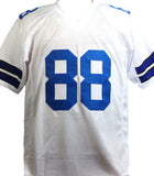 Drew Pearson Autographed White Pro Style Jersey w/ HOF- Beckett W *Silver