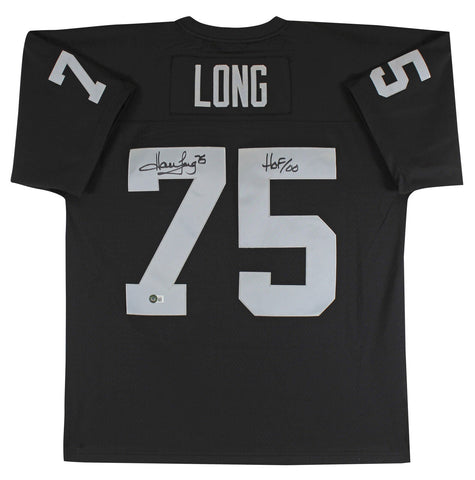 Raiders Howie Long HOF 00 Authentic Signed Black Mitchell & Ness Jersey BAS Wit