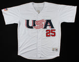 Derrek Lee Signed Team USA Custom Style Jersey (JSA Holo) Cubs 1st Baseman