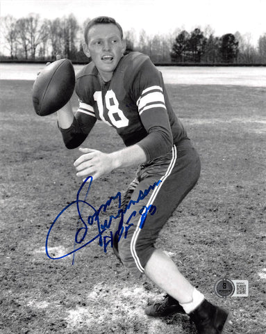 Commanders Sonny Jurgensen "HOF 83" Authentic Signed 8x10 Vertical Photo BAS 3