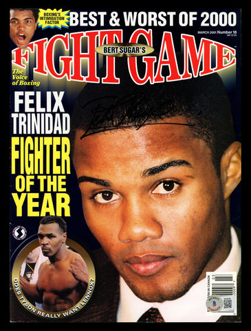 Felix Trinidad Autographed Signed Fight Game Magazine Beckett BAS QR #BK08786