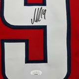 Framed Autographed/Signed Nicklas Backstrom 35x39 Washington Red Jersey JSA COA