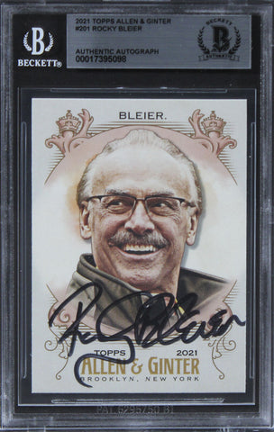 Rocky Bleier Authentic Signed 2021 Topps Allen & Ginter #201 Card BAS Slabbed