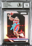 76ers Allen Iverson Signed 2018 Panini Prizm Silver #45 Card Auto 10! BAS Slab