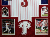 SUEDE FRAMED PHILADELPHIA PHILLIES BRYCE HARPER AUTOGRAPHED JERSEY FANATICS HOLO