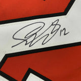 Autographed/Signed SIMON GAGNE Philadelphia Orange Hockey Jersey JSA COA Auto