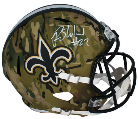 Rashid Shaheed Autographed Saints Camo Full Size Speed Helmet Beckett