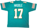 Jaylen Waddle Miami Signed Teal Football Jersey JSA