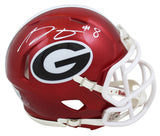 Georgia A.J. Green Authentic Signed Flash Speed Mini Helmet BAS Witnessed