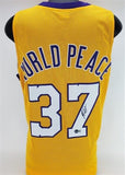 Meta World Peace Signed Los Angeles Lakers Jersey (Beckett) A.K.A. Ron Artest