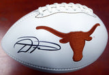 D'ONTA FOREMAN AUTOGRAPHED SIGNED TEXAS WHITE LOGO FOOTBALL BECKETT 113685