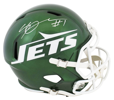 Jets Ahmad "Sauce" Gardner Signed Full Size Speed Rep Helmet BAS Witnessed