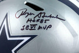 Roger Staubach Autographed Dallas Cowboys F/S Speed Helmet w/SB MVP,HOF-BAW Holo