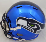 RUSSELL WILSON AUTOGRAPHED SEAHAWKS BLUE CHROME FULL SIZE HELMET GREEN RW 145779