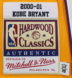 Lakers Kobe Bryant Signed Yellow M&N 2000-01 HWC Authentic Jersey PSA #B11732