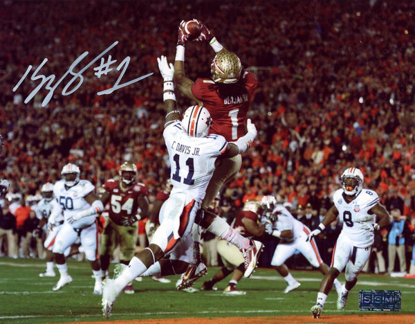 KELVIN BENJAMIN AUTOGRAPHED FLORIDA STATE SEMINOLES 8x10 PHOTO - BCS GW CATCH