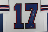 JOSH ALLEN (Bills white TOWER) Signed Autographed Framed Jersey Beckett