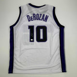 Autographed/Signed DeMar DeRozan Sacramento White Jersey Beckett BAS COA