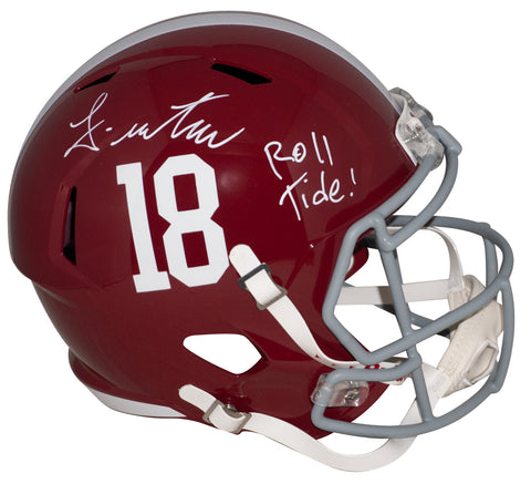 JOHN METCHIE SIGNED ALABAMA CRIMSON TIDE FULL SIZE SPEED HELMET W/ ROLL RIDE