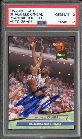 1992 Fleer Ultra #328 Shaquille O'Neal RC Rookie PSA/DNA Auto GEM MINT 10