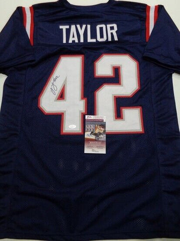 J. J. Taylor Signed New England Patriots Jersey (JSA COA) Pats Kick Return Man