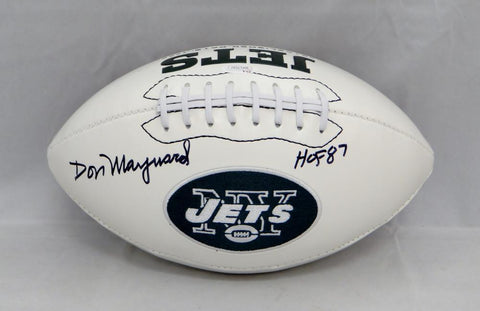 Don Maynard Autographed New York Jets Logo Football W/ HOF- JSA W Authenticated