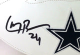 Larry Brown Autographed Dallas Cowboys Logo Football W/ SB MVP- Beckett W *Black