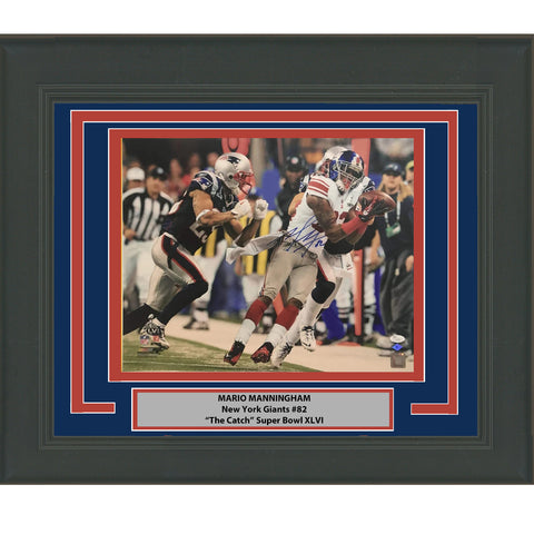 Framed Autographed/Signed Mario Manningham Giants Super Bowl 16x20 Photo JSA COA