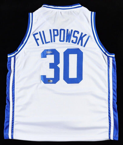 Kyle Filipowski Signed Duke Blue Devils Jersey (Beckett) 2024 1st Rnd Draft Pk ?