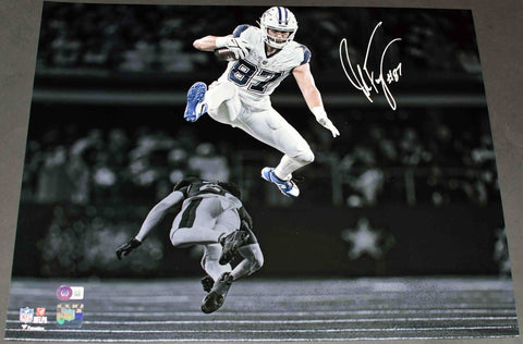 JAKE FERGUSON SIGNED DALLAS COWBOYS VS EAGLES HURDLE 16x20 PHOTO BECKETT