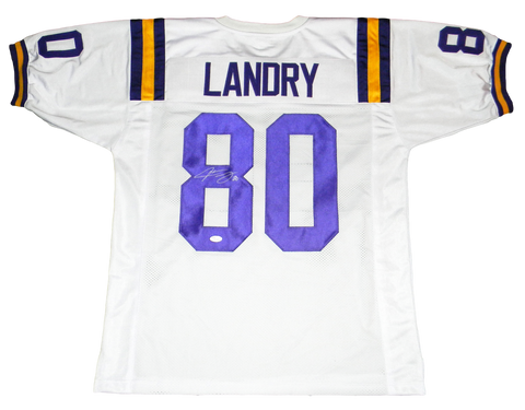 JARVIS LANDRY SIGNED AUTOGRAPHED LSU TIGERS #80 WHITE JERSEY JSA