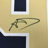 FRAMED Autographed/Signed AARON DONALD 33x42 Pittsburgh Blue Jersey JSA COA Auto