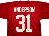 ALABAMA WILL ANDERSON AUTOGRAPHED MAROON JERSEY "TERMINATOR" BECKETT QR 203018