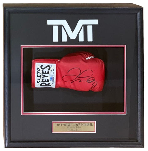 Floyd Mayweather Jr Signed Red Cleto Reyes RH Boxing Glove Shadowbox BAS ITP