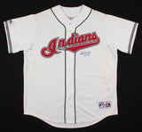 Bob Feller Signed Cleveland Indians Custom Jersey Inscribed HOF 62 (PSA COA)