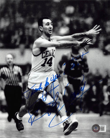 Celtics Bob Cousy "Thanks for your wishes" Signed 8x10 Photo BAS #BJ054761