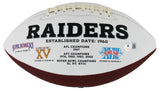 Raiders Aidan O'Connell Signed White Panel Logo Football W/ Case BAS Witnessed