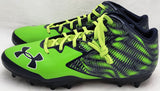 Russell Wilson Autographed Under Armor Cleats Seahawks 12.5 (Bleeding) RW 42151